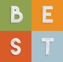 'BEST' four-letter-word for websites, illustration, vector