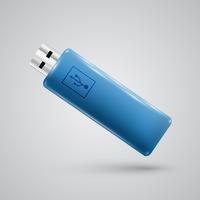 Realistic pendrive, vector illustration