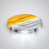 Realistic coin, vector illustration