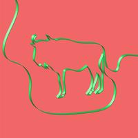 Cinta realista da forma a un animal, ilustración vectorial vector