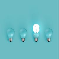 Energy saver and original lightbulbs, vector illustration