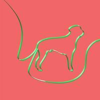 Realistic ribbon shapes an animal, vector illustration