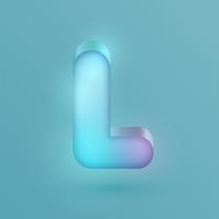 3D realistic neon character, vector