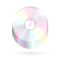 Muchos CDs / DVDs sobre fondo blanco, ilustración vectorial vector