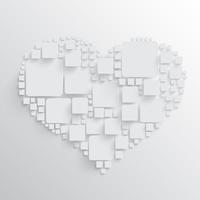 Heart with squares vector