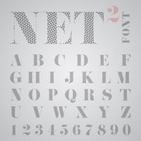 NET alphabet, vector
