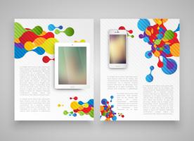 Plantillas de colores para web y publicidad, ilustración vectorial vector