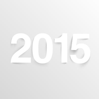 New Year 2015 made by paper, vector
