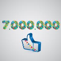 Number of likes made by balloon, vector illustration