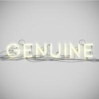 Neon electric word type, vector illustration
