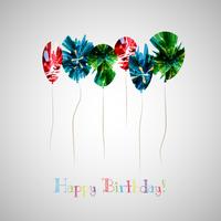 Vector Illustration of a Happy Birthday Greeting Card
