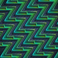 Fondo verde colorido del extracto del zigzag, ilustración del vector