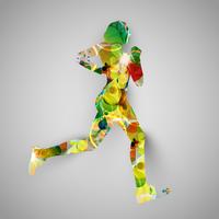 Colorful runner vector illustration
