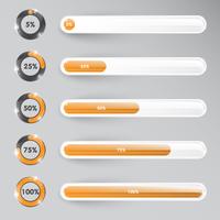 Orange loading vector template
