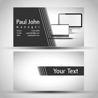 Abstract business card front and back design vector