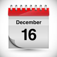 Calendario para diciembre, vector