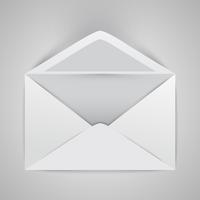 Realistic opened envelope, vector illustration