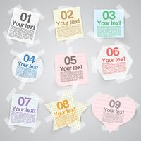 Business paper labels for advertising or for webpages, vector
