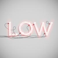 Neon electric word type, vector illustration
