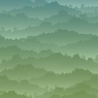 Vector seamless background. Green Mountain landscape in the summer.
