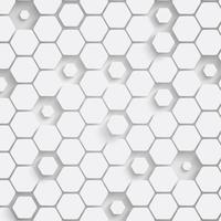 Paper hexagon background with drop shadows. Vector illustration
