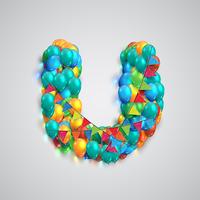 Colorful font made by ballons, vector
