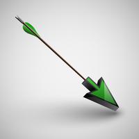 Arrow with arrowhead, vector
