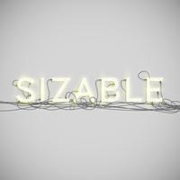 Neon electric word type, vector illustration
