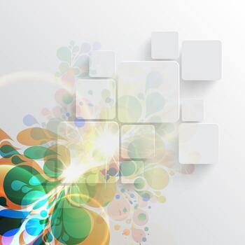 Colorful template for advertising, vector illustration