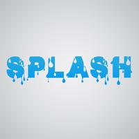 Splash made from flow font, vector