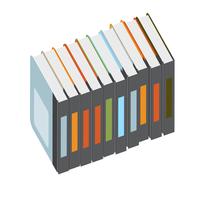 Colorful books, vector
