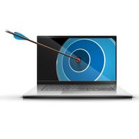 An arrow and a laptop, vector
