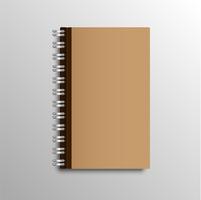 Cuaderno realista, ilustración vectorial vector