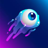 Eyeball Neon Light vector