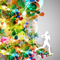 Colorful runner vector illustration
