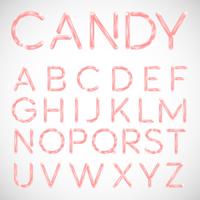 Pink candy font, vector
