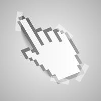 Paper hand cursor
 vector