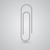 A realistic paperclip, vector
