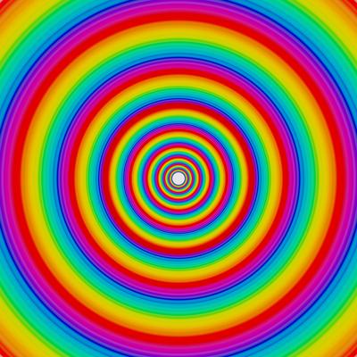 Rainbow circles, vector