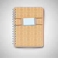 Brown notebook, vector
