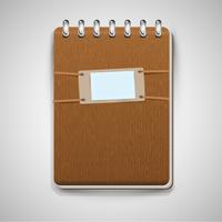 Brown notebook, vector
