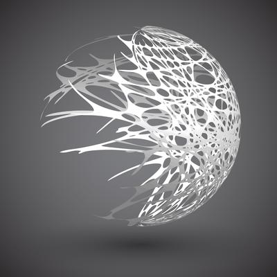 Globe with orbits, vector illustration