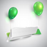 Color glossy balloons lift labels, vector
