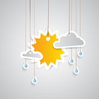 Weather icon made by paper
 vector