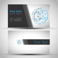 Abstract business card front and back design vector