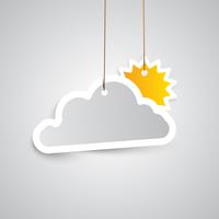 Weather icon made by paper, vector illustration
