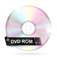 CD/DVD on white background, vector illustration