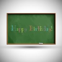 Blackboard with colorful balloons, vector
