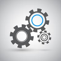 Cogwheels icon, vector
