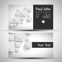 Abstract business card front and back design vector